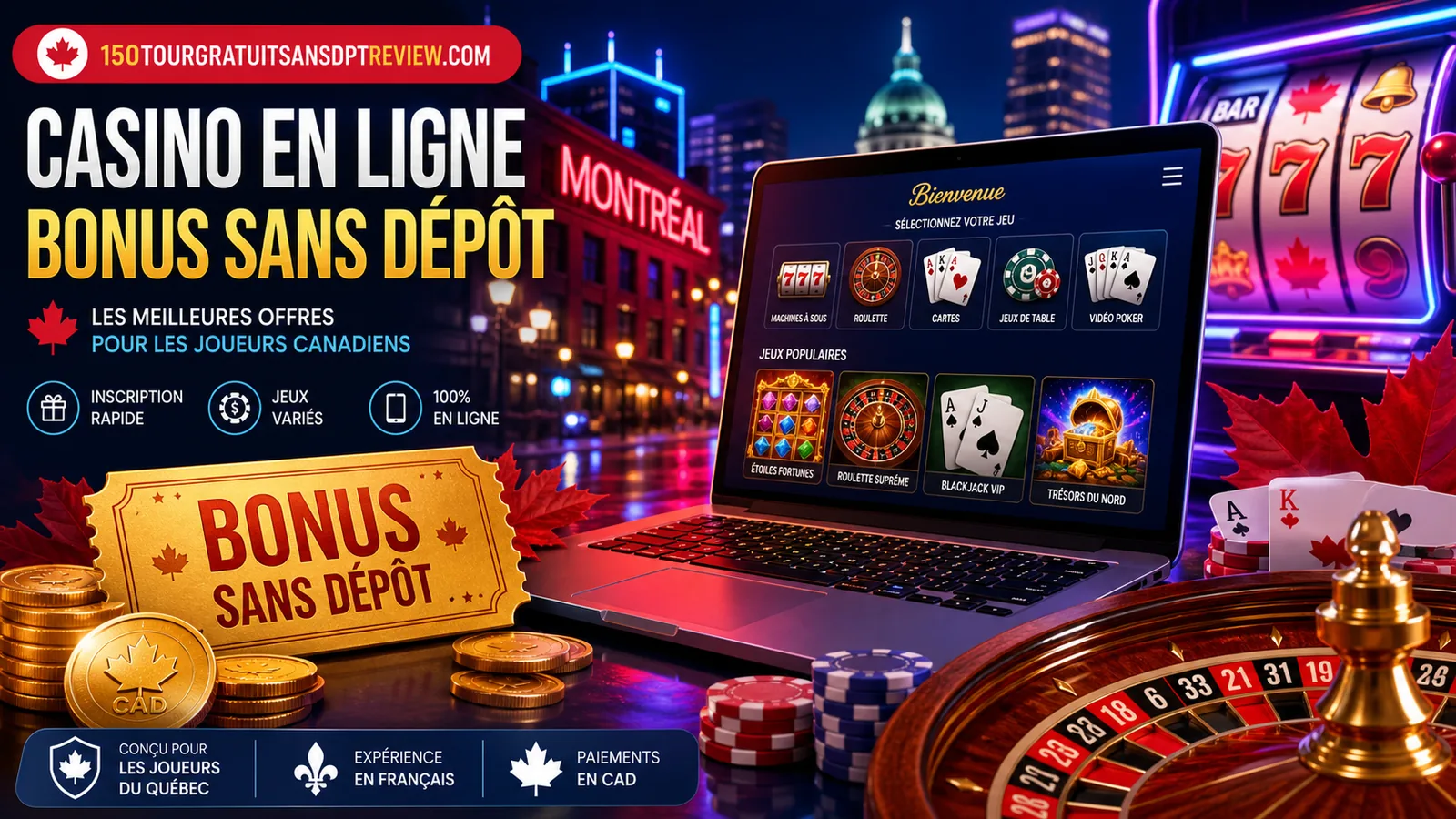 Casino en ligne bonus sans dépôt content banner