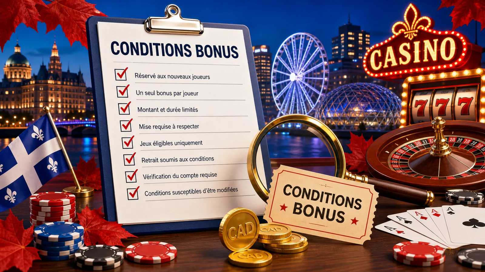 Conditions bonus sans dépôt content banner